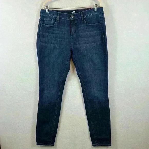 Loft Outlet Modern Skinny Jeans Women's 12  Mid-Rise Blue Medium Wash - Picture 1 of 9